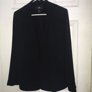 Women’s black open blazer